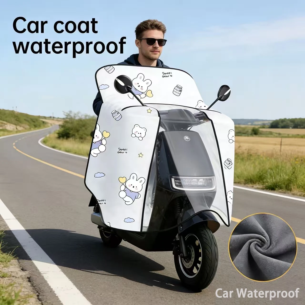 

Large Size Electric Motorcycle Windproof Cover Spring Autumn Thin Scooter Leg Shield Protector Universal for Men Women Korea