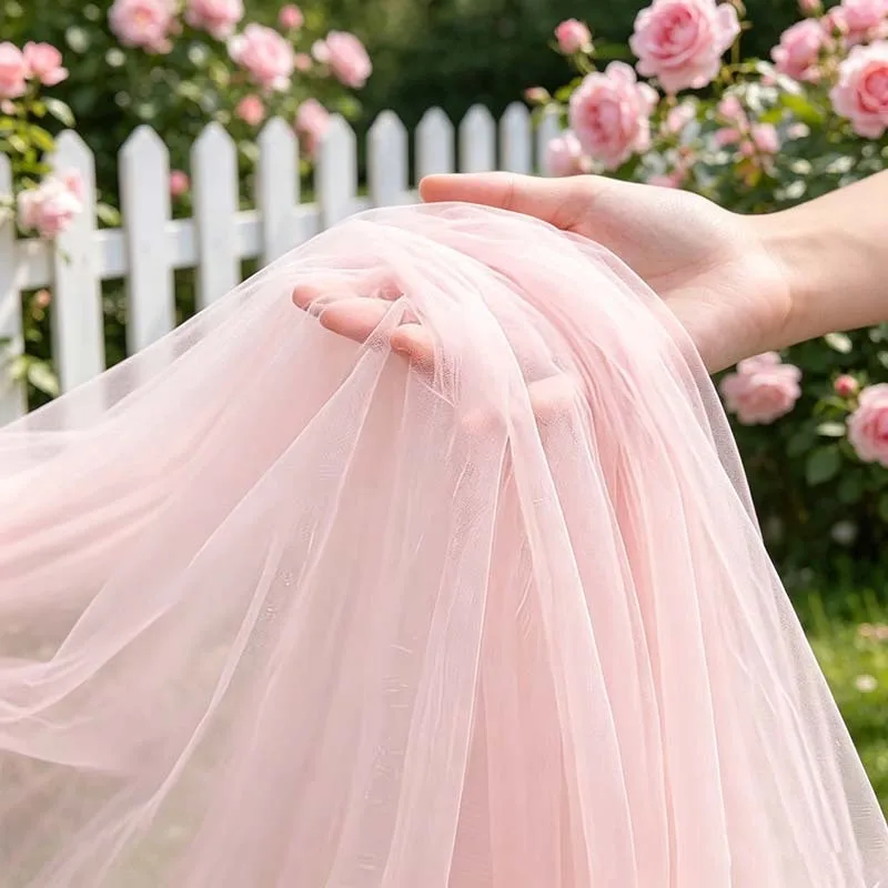Rouleau de tissu tulle rose clair effet brume douce, pour draperie, guirlande de plafond pour mariage et fiançailles, arche de ballons pour banquet féminin et photos