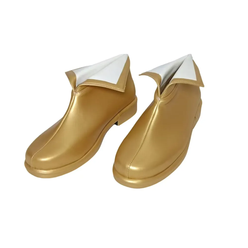 الذهبي أنيمي الأمير فارس تأثيري أحذية للأطفال البالغين هالوين كرنفال حزب تفضل اللباس الملحقات شقة