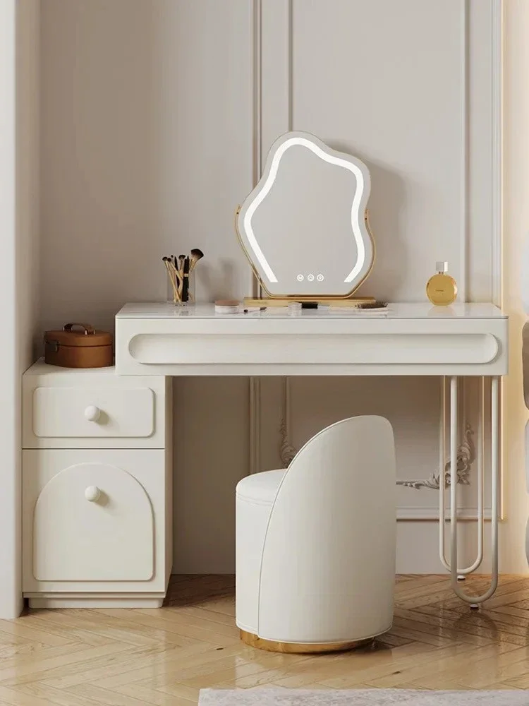 AAD96 Bedside Table, Dresser Integrated 2024 New Cream Style Makeup Table, Small Apartment, Bedroom Bay Window, Small Makeup Tab