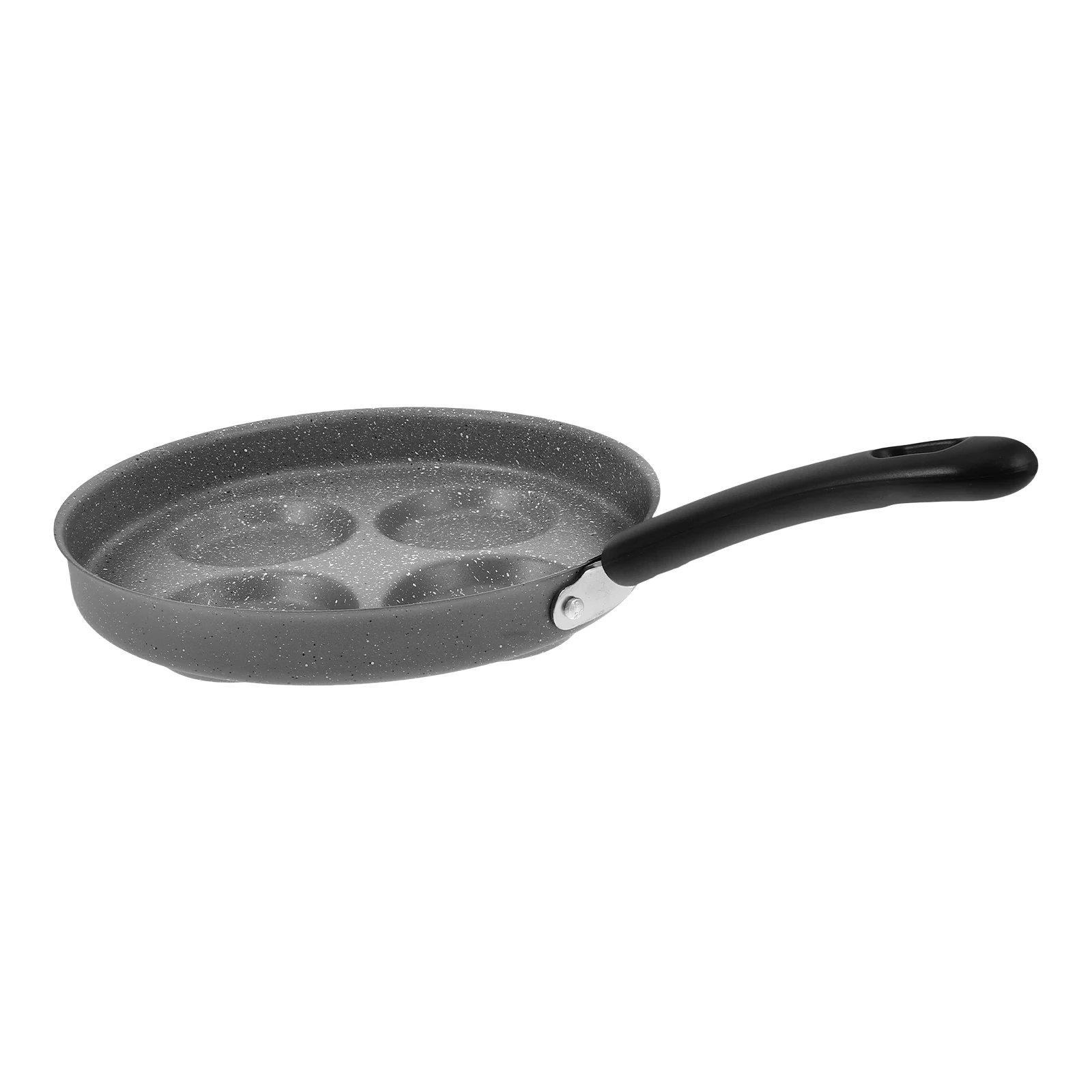 

Frying Pan 24cm Rice Stone Non Stick 4 Holes Egg Pancake Breakfast Cookware Grey Small Kitchen Gadgets Home Use Versatile