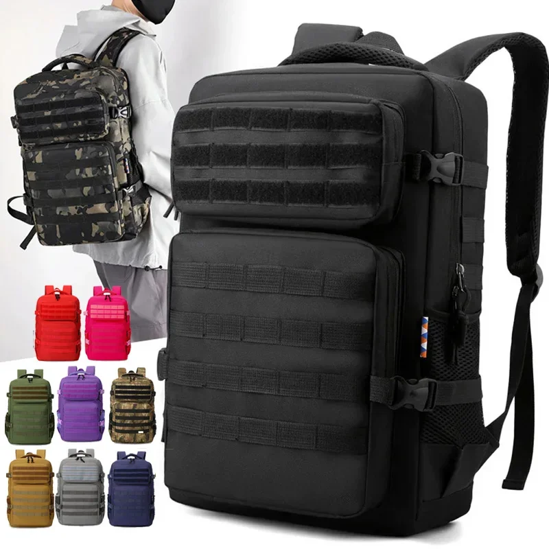 

Outdoor Travel Camping Tactical Backpack Camouflage Mountaineering Rucksack Molle Men Large Sports Hiking Laptop Shoulder Bag