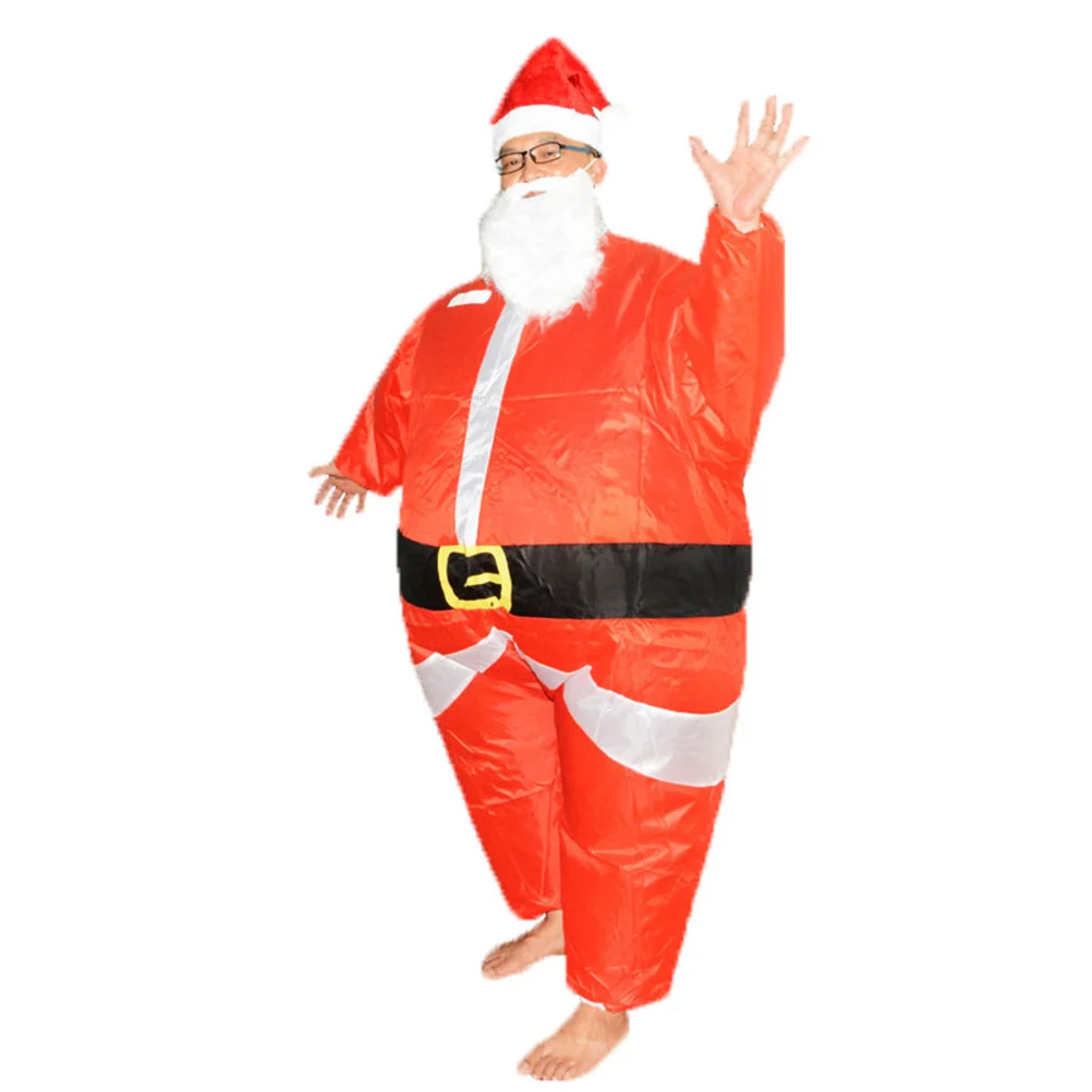 Costume de Père Noël Gonflable Cosplay pour Adulte, Déguisement de Noël