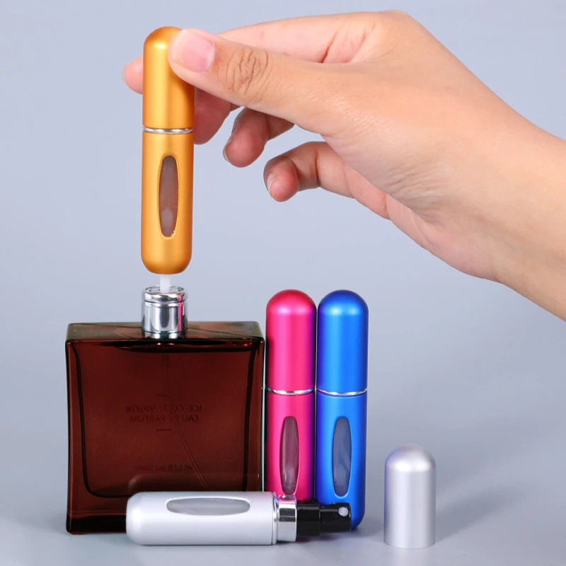 5ml 8ml Portable Mini Refillable Perfume Bottle With Spray Scent Pump Empty Cosmetic Containers Atomizer Bottle For Travel Tool