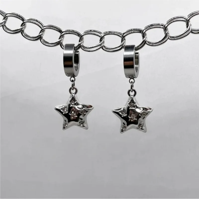 Bubble Star earrings | grunge jewelry Allergy proof y2k Goth progressive punk