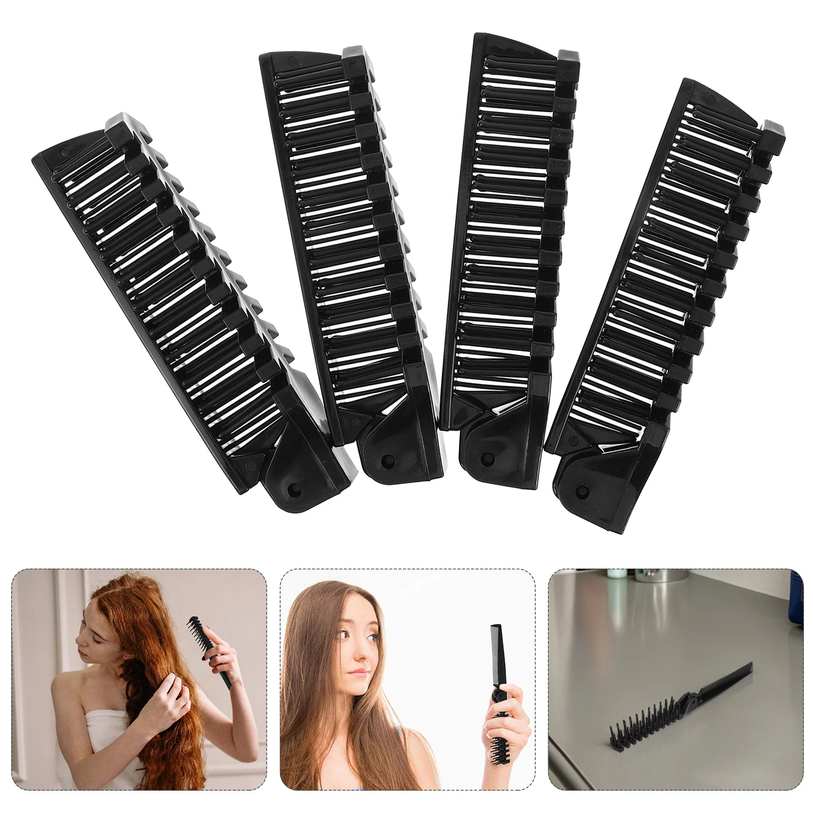 

20Pcs Foldable Hair Brush Portable Comb Beaded Teeth Styling Tool Men Women Travel Travel Comb Folding Brush Beads Hair Combs