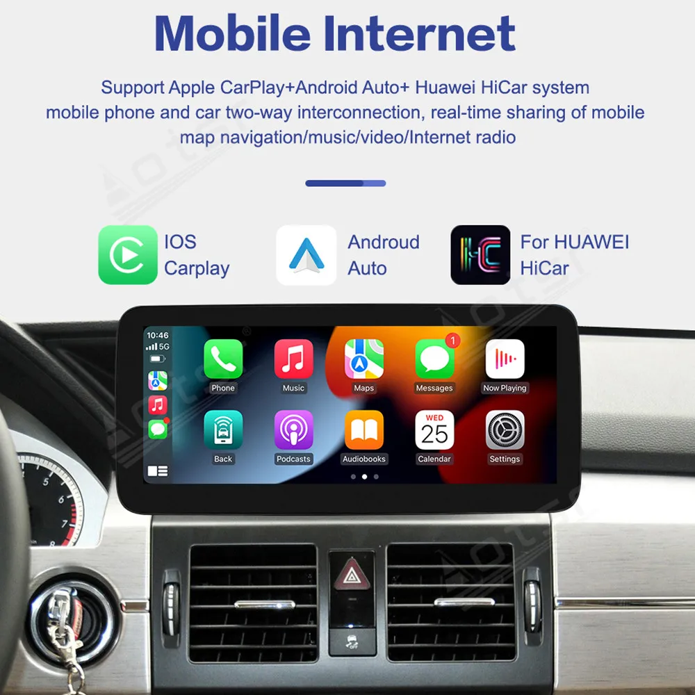Linux Android Auto Carplay For Mercedes Benz GLK 2008~2012 Car Multimedia Automotive GPS Navigation Car Radio Stereo Head Unit