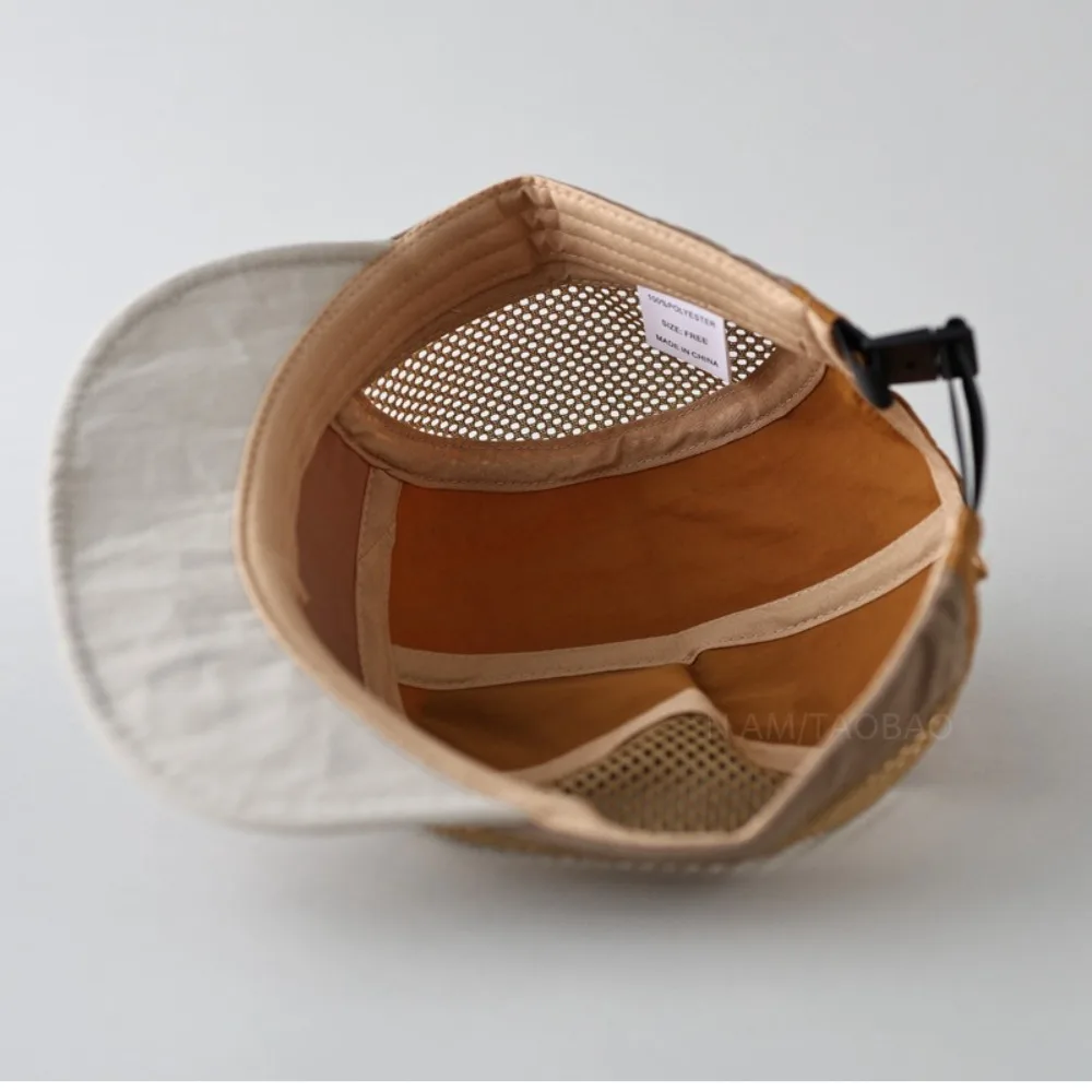 Immagine 6: Cappellino da Baseball Retrò in Rete, Asciugatura Rapida, Visiera Regolabile, 5 Pannelli, Traspirante, Protezione UV, Unisex
