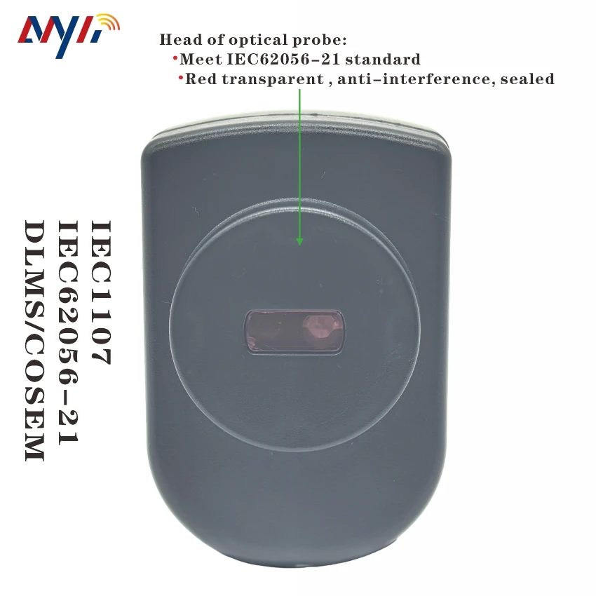 بلوتوث 4.0 BLE IR 940nm IEC62056-21 مسبار بصري Ios أندرويد Dlms لمحول الاتصالات مقياس تدفق المياه بالغاز كيلووات ساعة الذكية