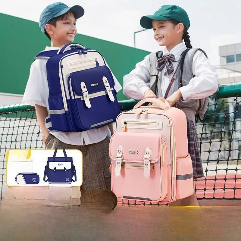 Mochila Beckmann Cloud de gran capacidad, mochila escolar para estudiantes de 16.º grado, reduce la carga, mochila de doble a...