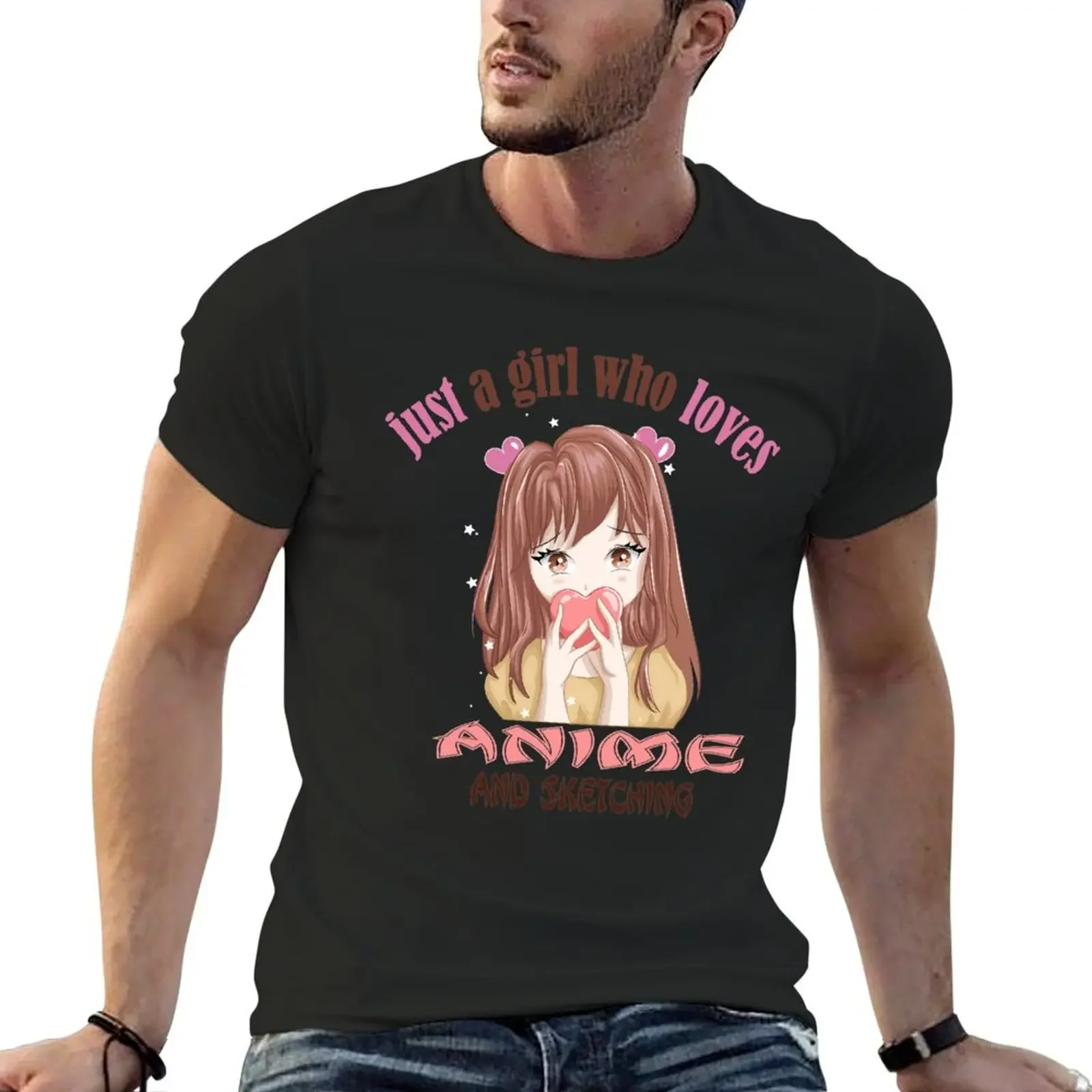 

Just a Girl who loves anime and Sketching 2021 anime T-Shirt Blouse tees quick-drying mens big and tall t shirts