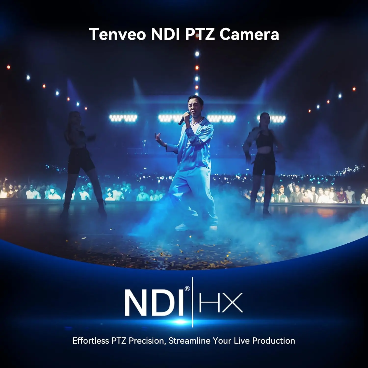 Tenveo NDI PTZ Camera And Controller VL12U 4K PTZ Confernece Camera 12X Zoom AI Auto Tracking + KB300PRO PTZ Joystick Controller