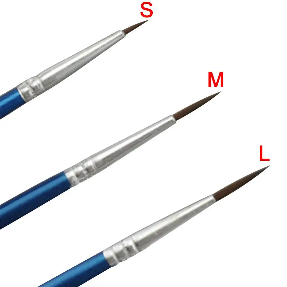 10 قطعة غرامة رسمت باليد رقيقة هوك خط القلم رسم الفن القلم النايلون فرشاة ماكياج كحل القلم التفاصيل فرشاة مستحضرات التجميل الفن لوازم