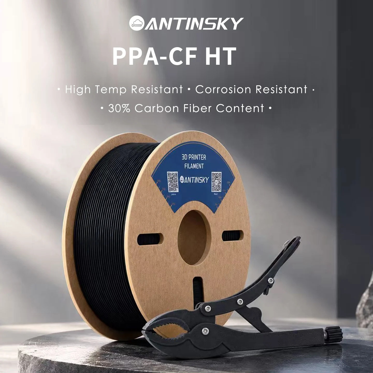 ANTINSKY PPA-CF HT 0.5 KG Filament Carbon Fiber High Temp 3D Printer Engineering Filament