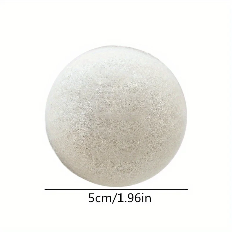 5pcs Pure Wool Dryer Balls - Reusable, Anti-Static & Softens Clothes, Prevents Sticky Hair - Essential Laundry Accessory