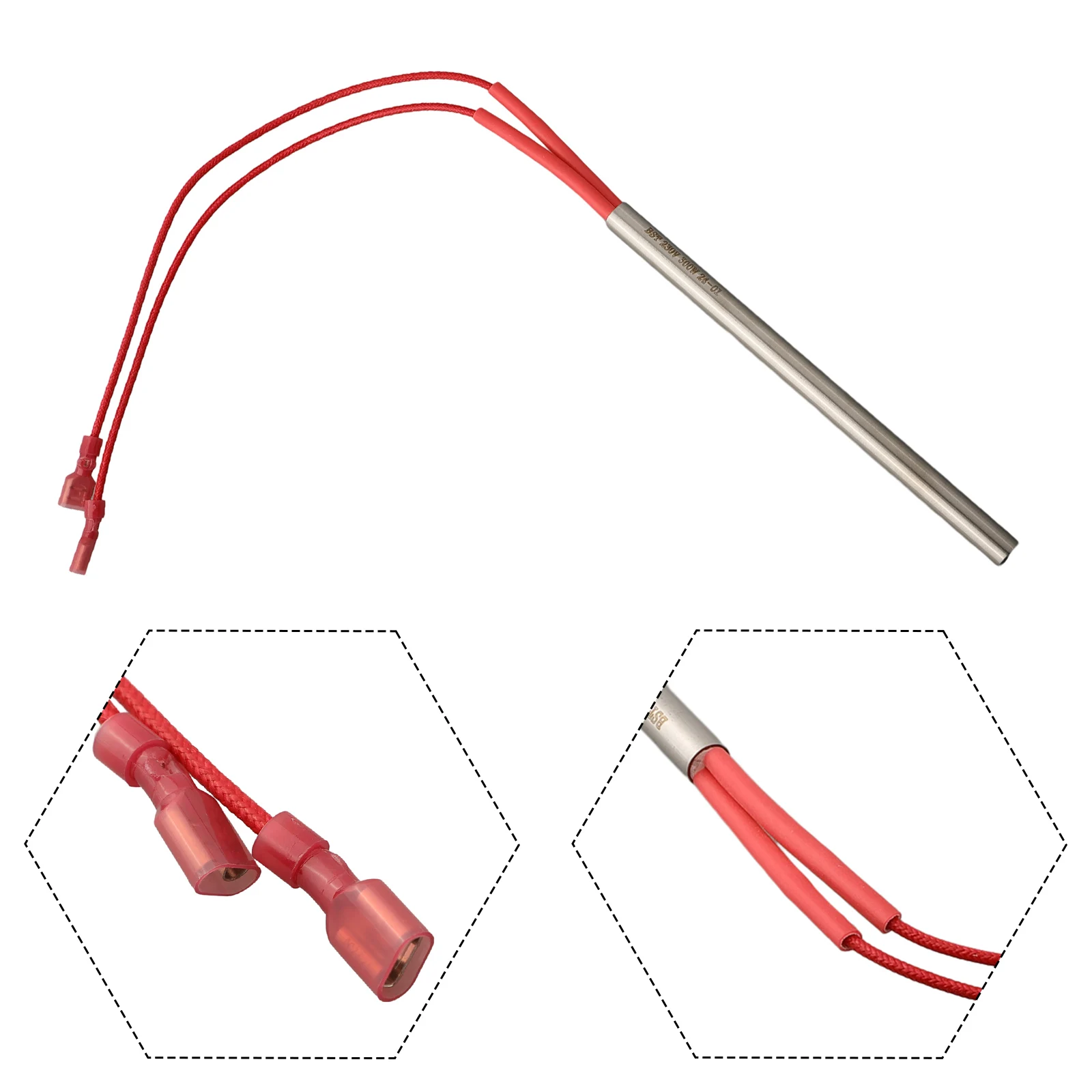 230V 300W Ignition Igniter Hot/ Rod Pellet Stoves P6 P9  P12 9.5X150mm Heating Tube Ignitor Replacement Accessories