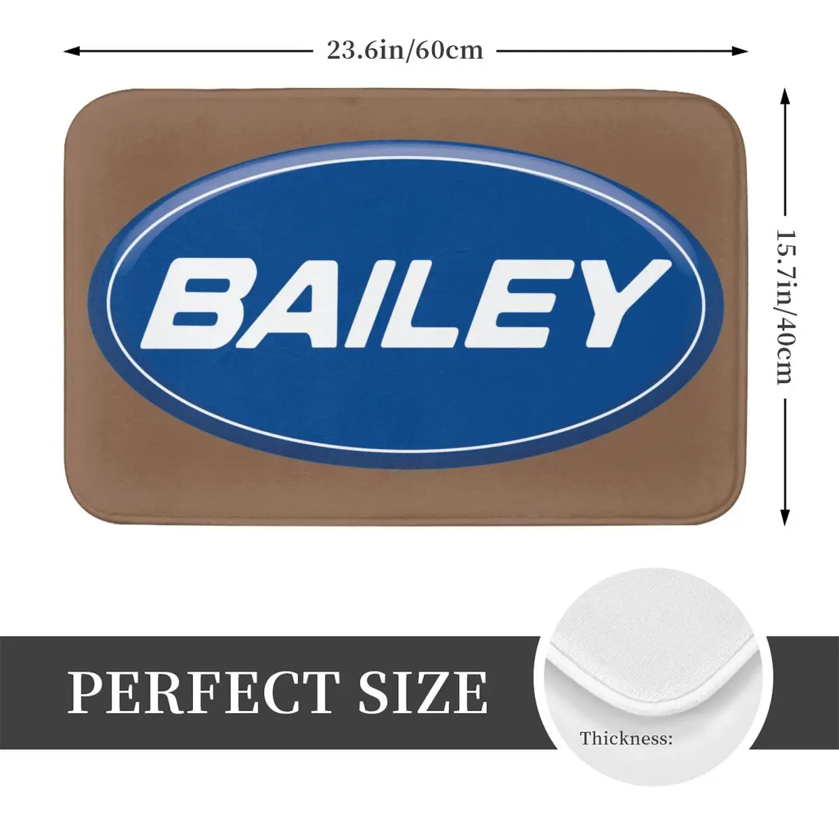 Bailey Caravan Non-slip Doormat Floor Mat Cushion Carpet Rug for Kitchen Entrance Home Bathroom Living room Footpad Mats