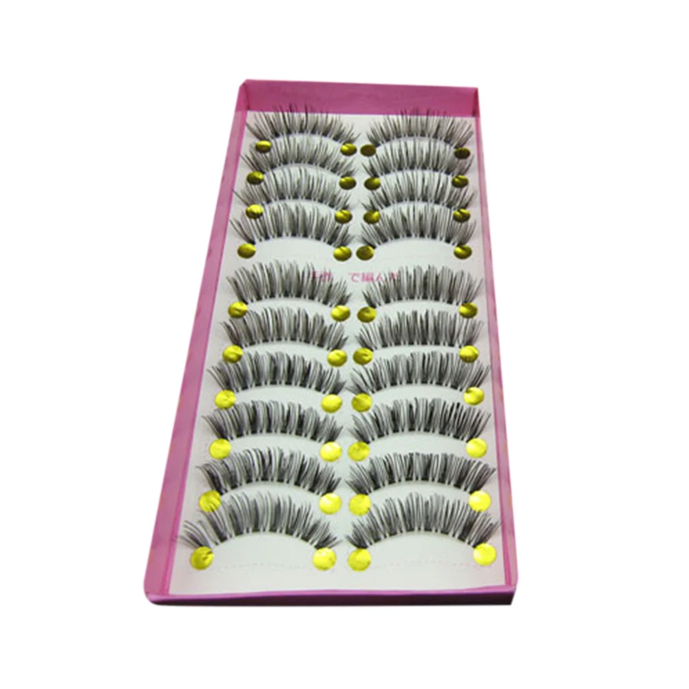 10Pairs Natural Fake Eyelashes Long Thick False Eyelashes Black Makeup Tools