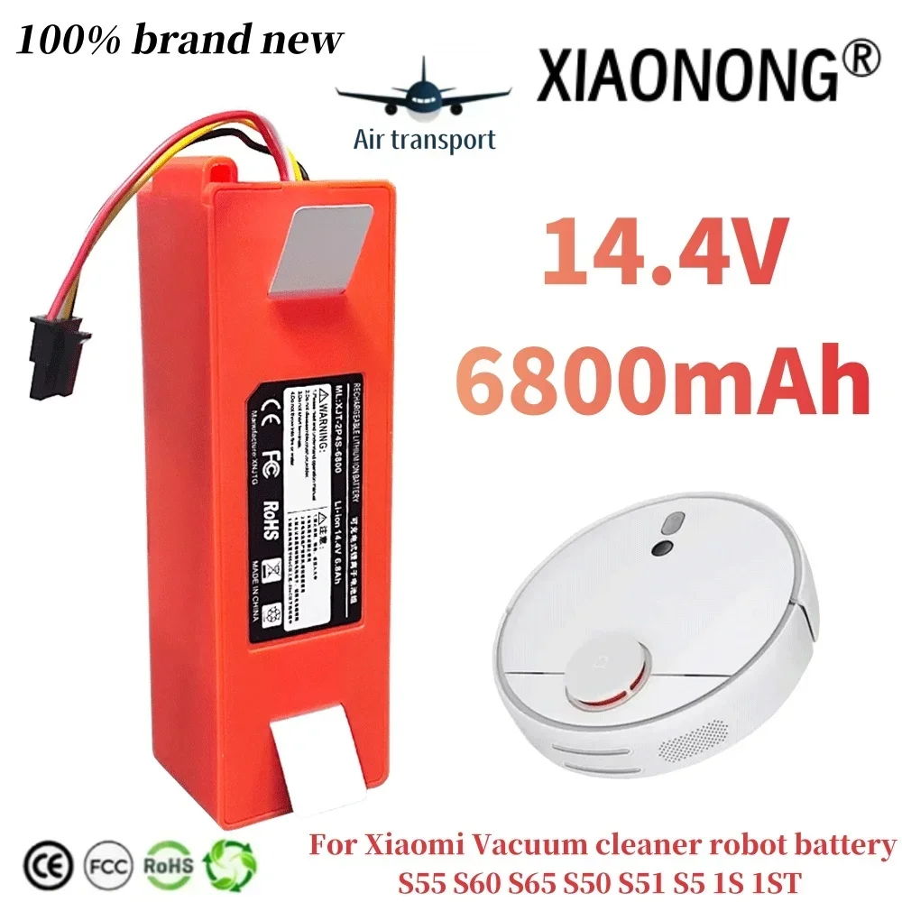 

14.4v BRR-2P4S-5200S Robotic Vacuum Cleaner Replacement Battery For Xiaomi Roborock S55 S60 S65 S50 S51 S5 1S 1ST MAX S6 Parts