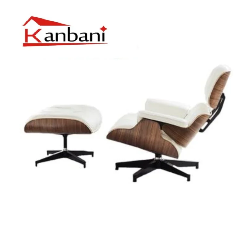 Kanbani Nordic Single Sofa Chair Swivel Lazy Leisure Office Chair Genuine Leather  Sillon Reclinable Individual Freeshipping