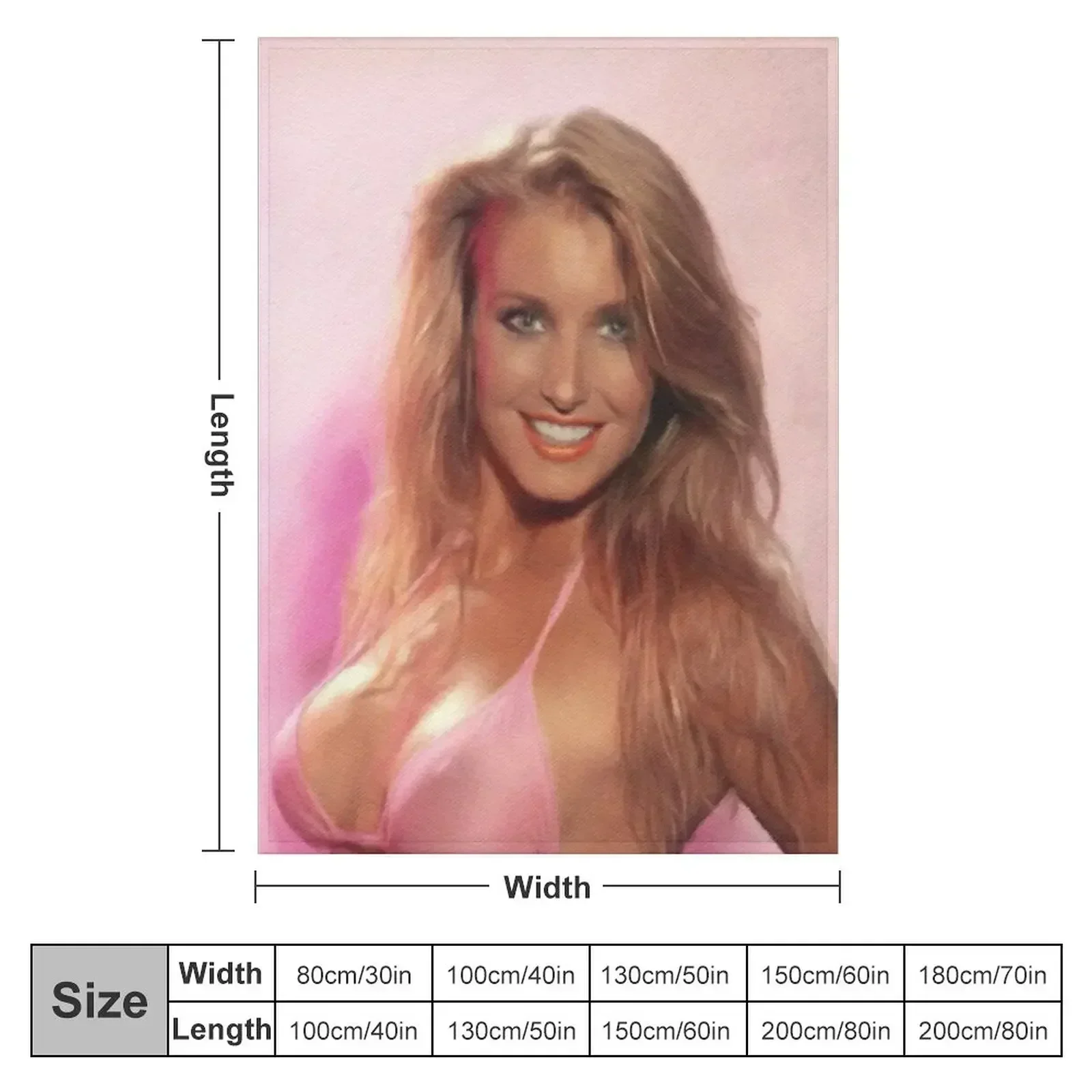 Heather Thomas, Actress Throw Blanket couch cozy soft plush fuzzy picnic outdoor blanket