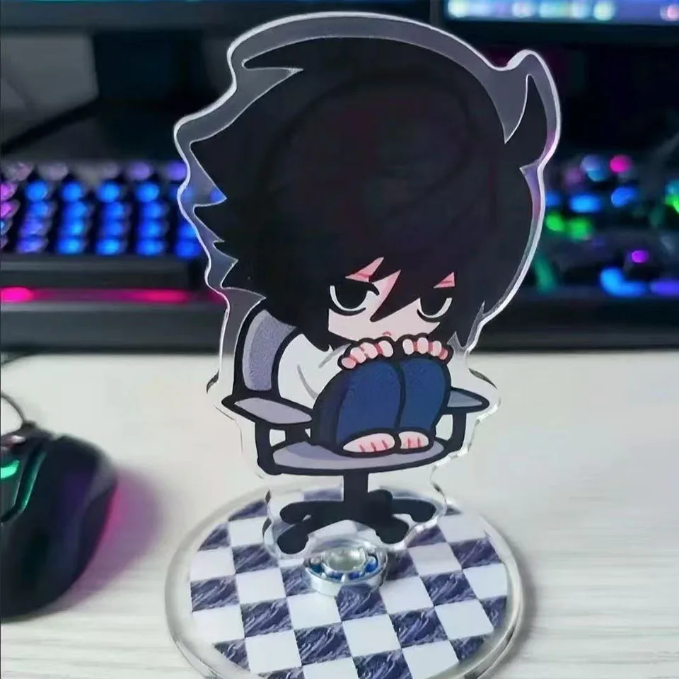 Anime Death Note L·Lawliet Cosplay Acrylic Stand Rotatable Figure Standing Plate Desktop Decoration Halloween Party Prop