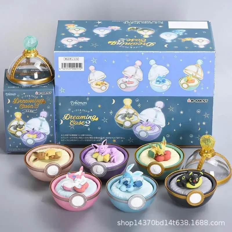 

6 Pokemon Anime Sleep Eevee Family Poke Ball Sleep Elf Treasure Box Treasure Box Doll Doll Gift Boy Chassis Bedroom Ornament