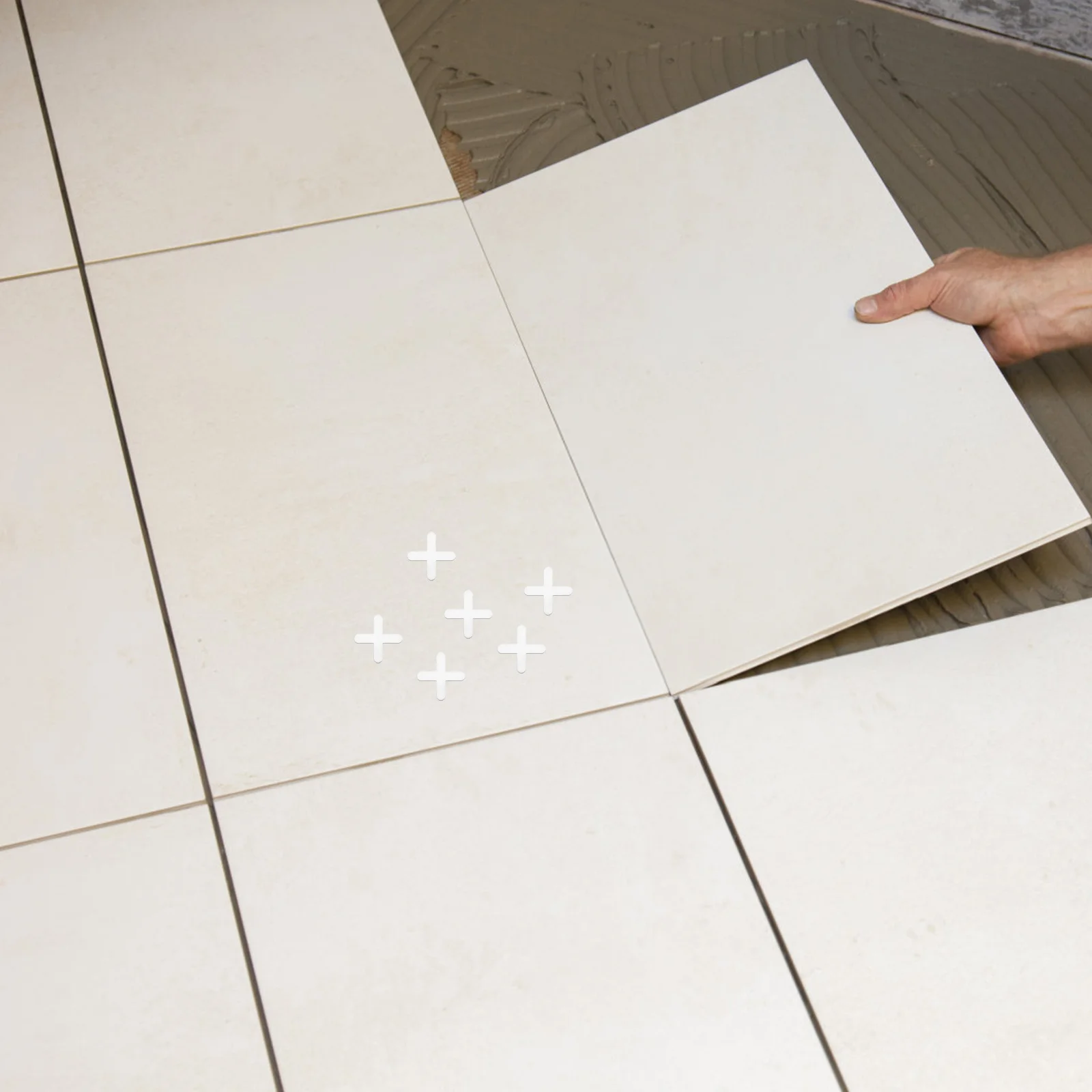 

500Pcs Tile Spacer Cross 4mm Adjustable Height Floor Wall Tile Leveler Spacers Clips Positioning Tool Tiling Positioning Clip