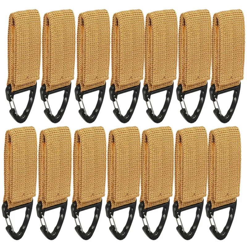 Keychain Carabiner Clip Plastic Outdoor Lightweight Webbing Strap Molle Loop Buckle For Backpack EDC Hanging Camping Gear