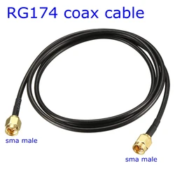 RG174 Coax Cable SMA Male To RPSMA Male Connector SMA To SMA Crimp for RG-174 Extension Copper Feeder Wire for Coax Card Antenna