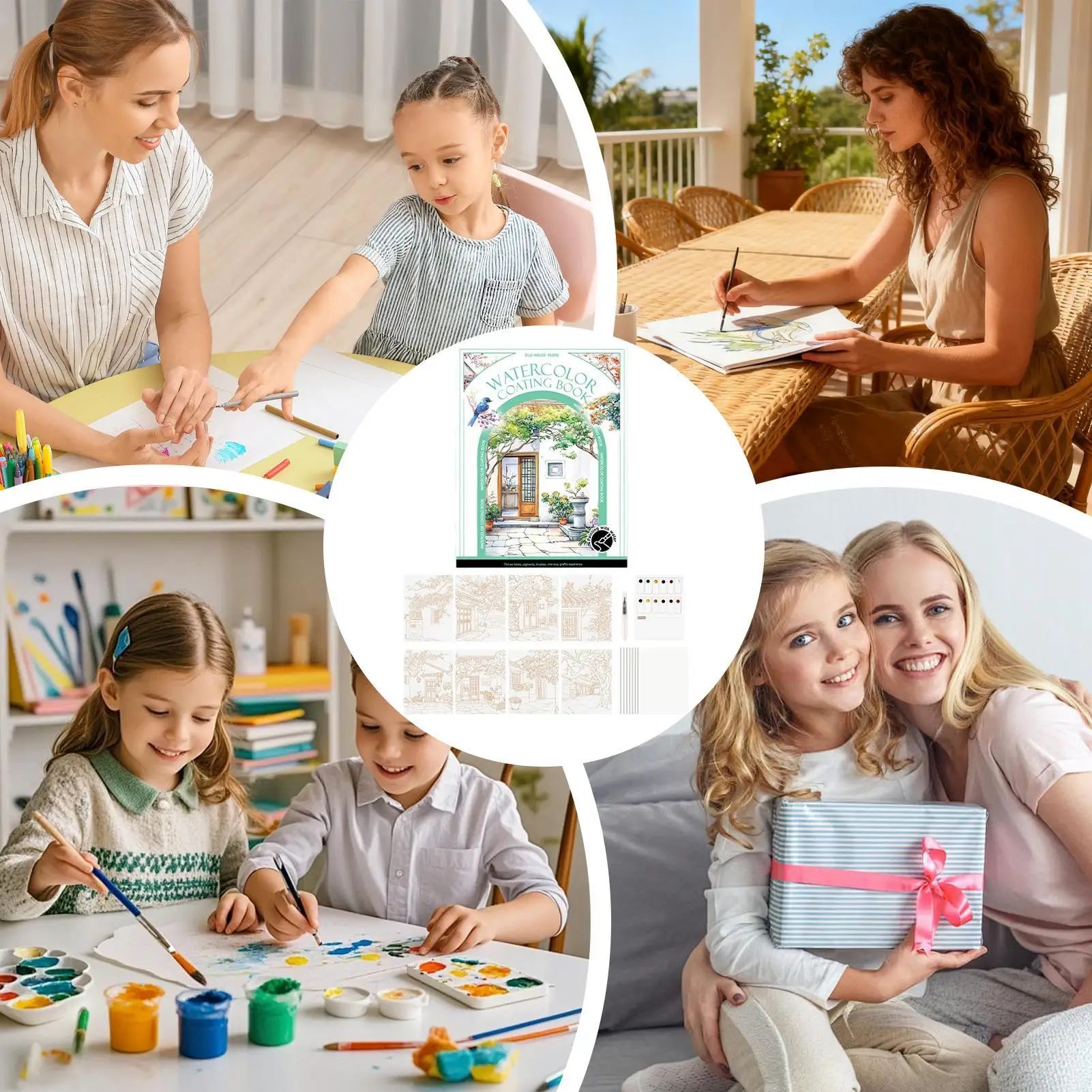 مصنف الألوان المائية المحمولة الاسترخاء 3 أضعاف الرسم بالألوان المائية كتاب لوازم الفن للمبتدئين الفنانين المنزل المدرسة السفر #1