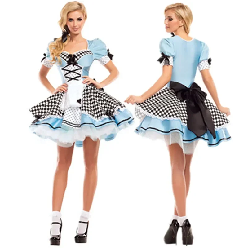 

Alice in Wonderland Costume Adults Women Fantasias Poker Maid Cosplay Halloween Carnival Party Fancy Dress Up