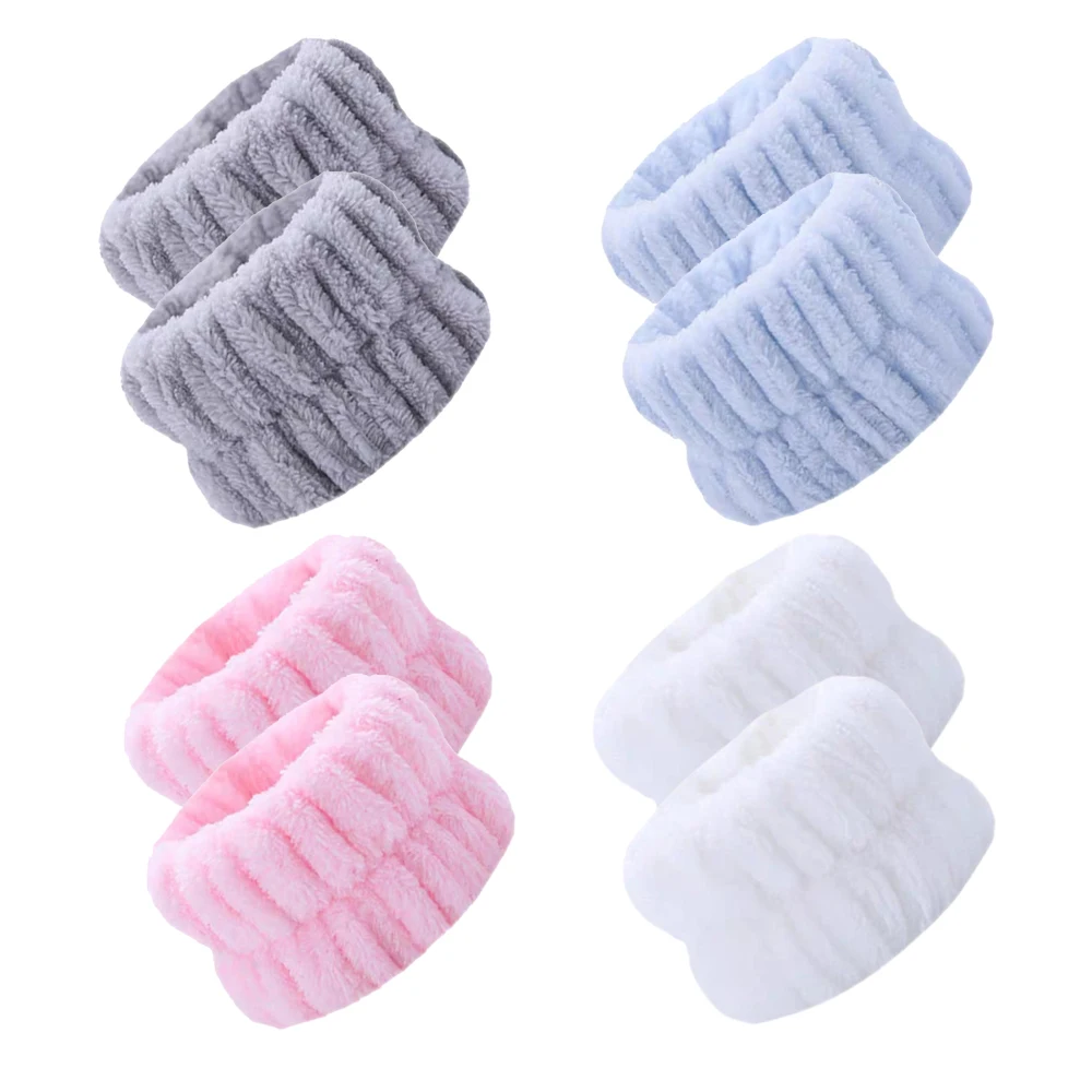 1 Pair Wrist Spa Washband Microfiber Wrist Wash Towel Band Wristbands for Washing Face Absorbent Wristbands Wrist Sweatband