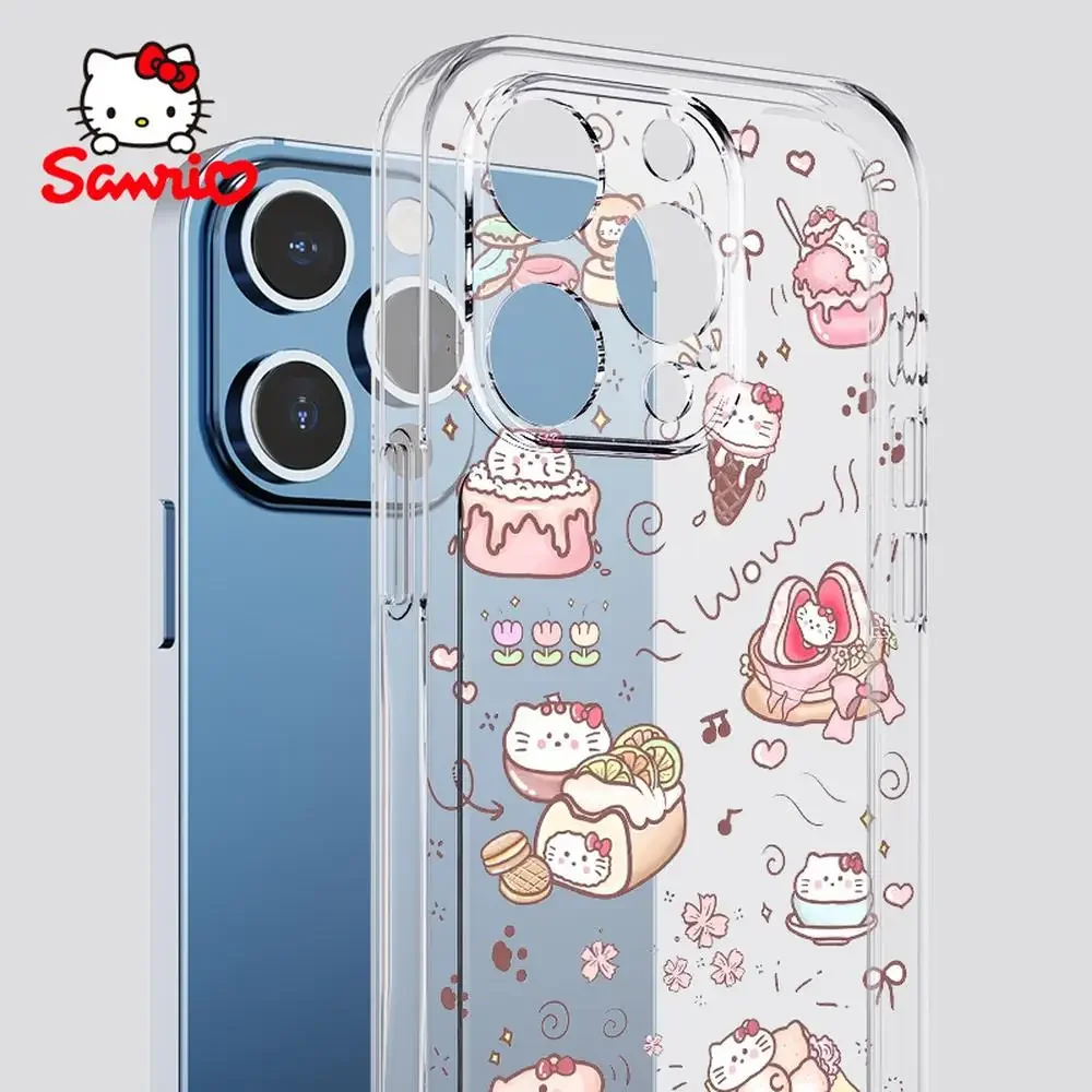 

Sanrio Hellokitty Iphone 13 Case Fall Prevention Iphone 16/15/14/13/12/11 Girl Phone Case Kitty Cat Kawaii Accessory Gift
