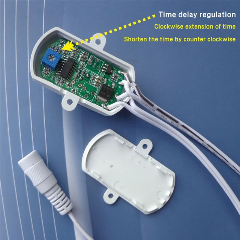 Modul Sakelar Sensor IR Inframerah PIR Mini DC 6V 12V 24V 5A PIR untuk Lampu Strip LED (Hitam)