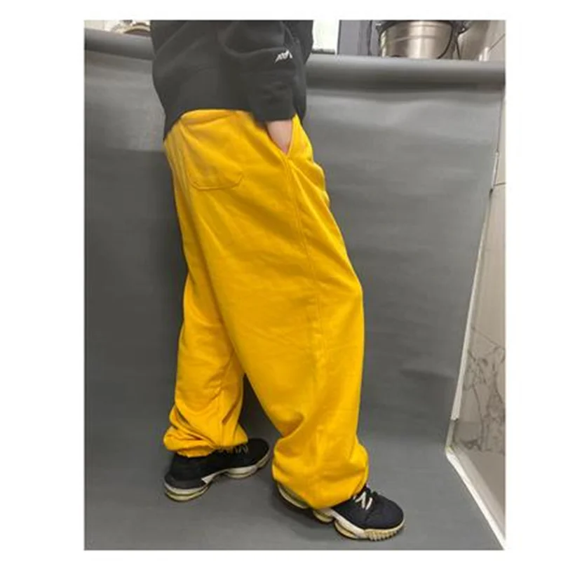 Fashion Men Sweatpants Streetwear Hiphop Joggers Casual Loose Baggy Wide Leg Track Pants Cotton Plus Size 4XL Dance Clothing