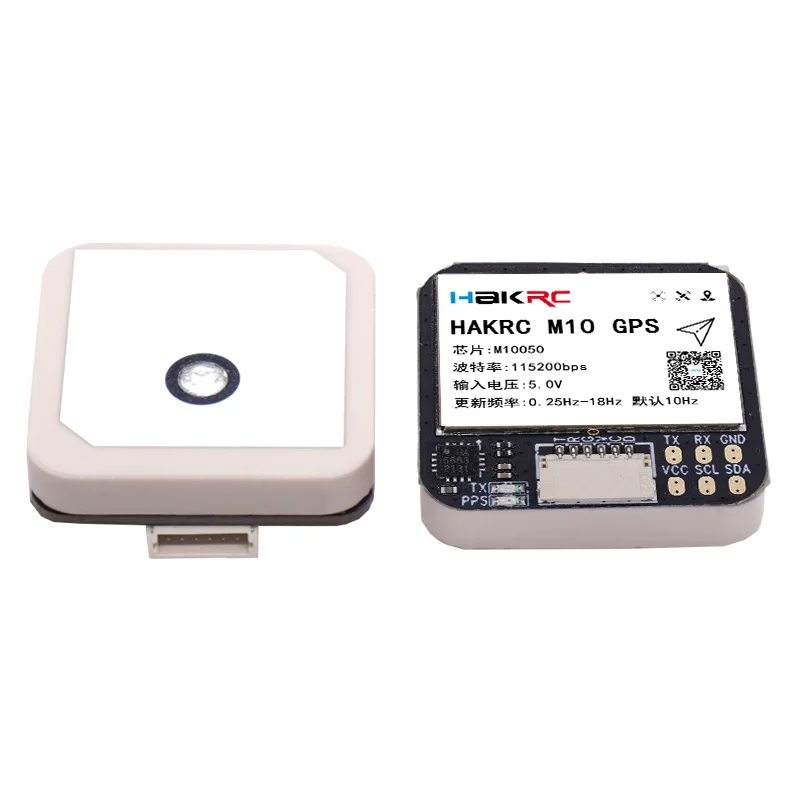 HAKRC M10 GPS-Modul mit QMC5883 Kompass Dual Protocol 5V Eingang 25x25mm für RC FPV Langstreckenflugzeug