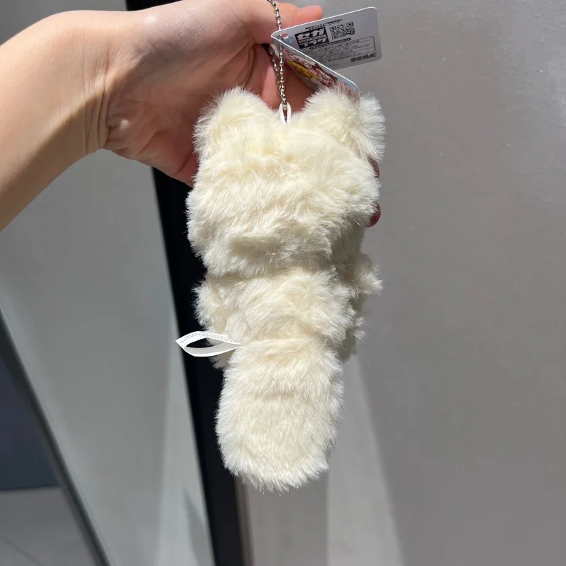 10cm 애니메이션 헬로 키티 플러시 장난감 pp 면화 채우기 카와이 인형 키 체인 펜던트 소녀 심낭 포장 장식 선물