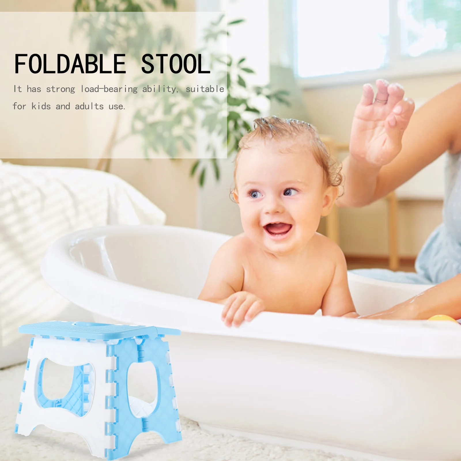 

Portable Folding Step Stool High Quality Plastic Foldable Mini Stool for Outdoor Kitchen Bathroom Fishing Camping