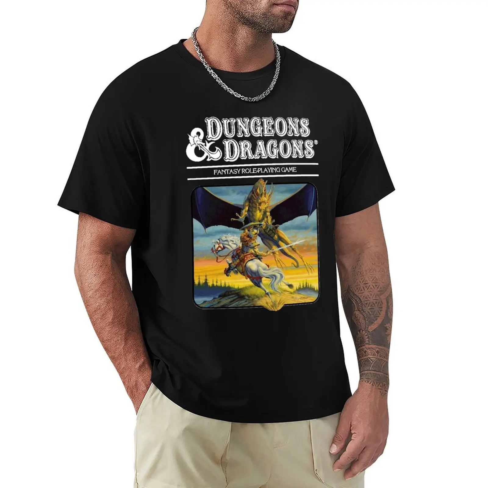 Dungeons Dragons Expert Set artwork T-Shirt Soft Touch Basic Cotton T-Shirt