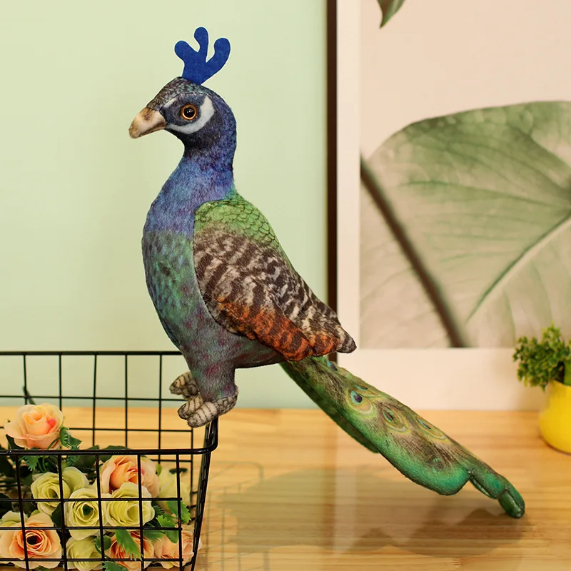 Neue Simulation Pfau gefüllt lebensechte helle Farbe Wildtier Home Decor Geschenke für Kinder