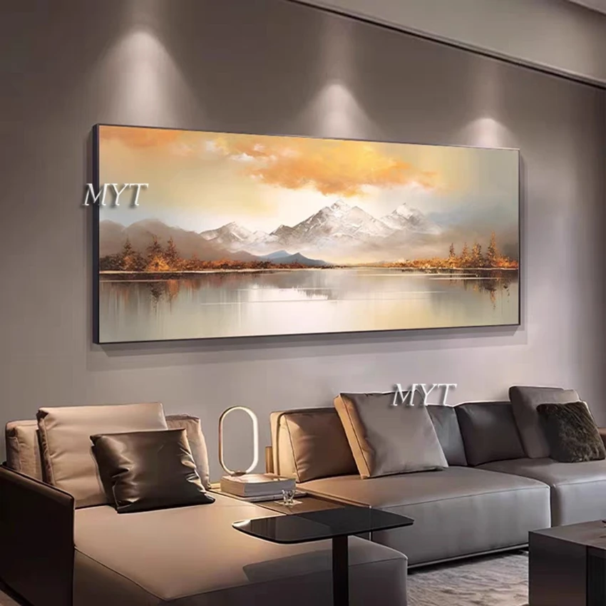 Abstract Foil Artwork Modern Decor Oil Painting On Canvas Lanscaple Pure Hand-painted Pictures Canvas Wall Art Unframed