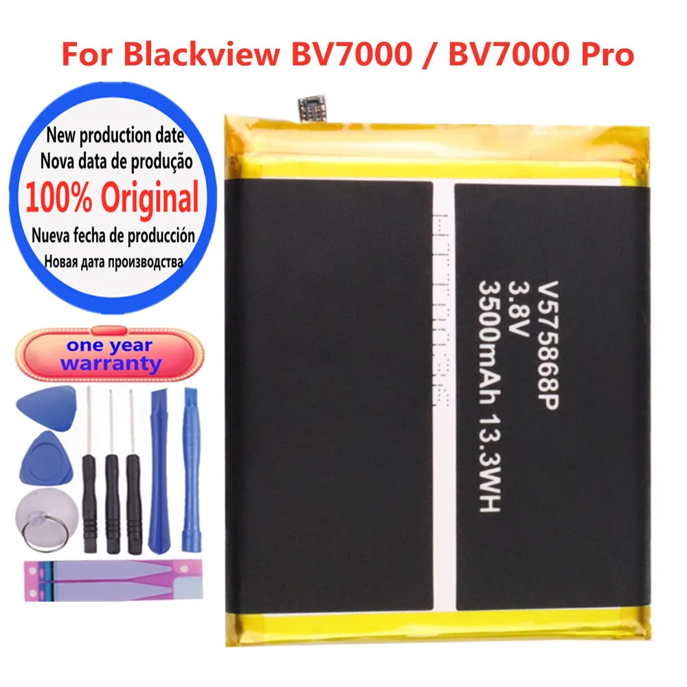 

Оригинальный аккумулятор BV 7000 емкостью 3500 мАч для Blackview BV7000 Pro V 575868 P Оригинальные сменные батареи с кодом отслеживания