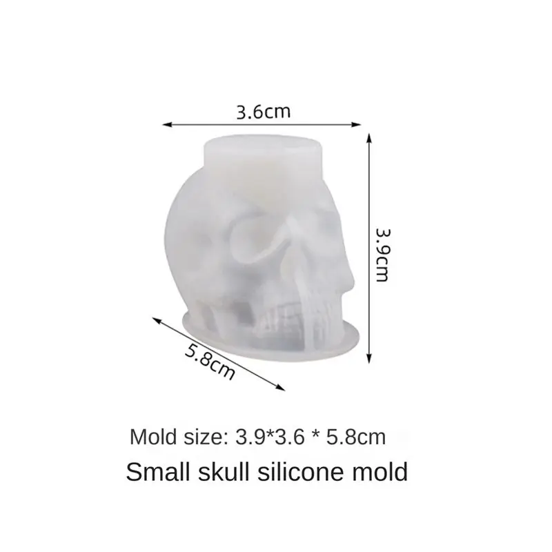 Reliable- Skull Resin Mold,3Pcs 3D Skull Silicone Mold for Resin Skull Candle Mold Handmade Candle Making Mould DIY Craft Mold