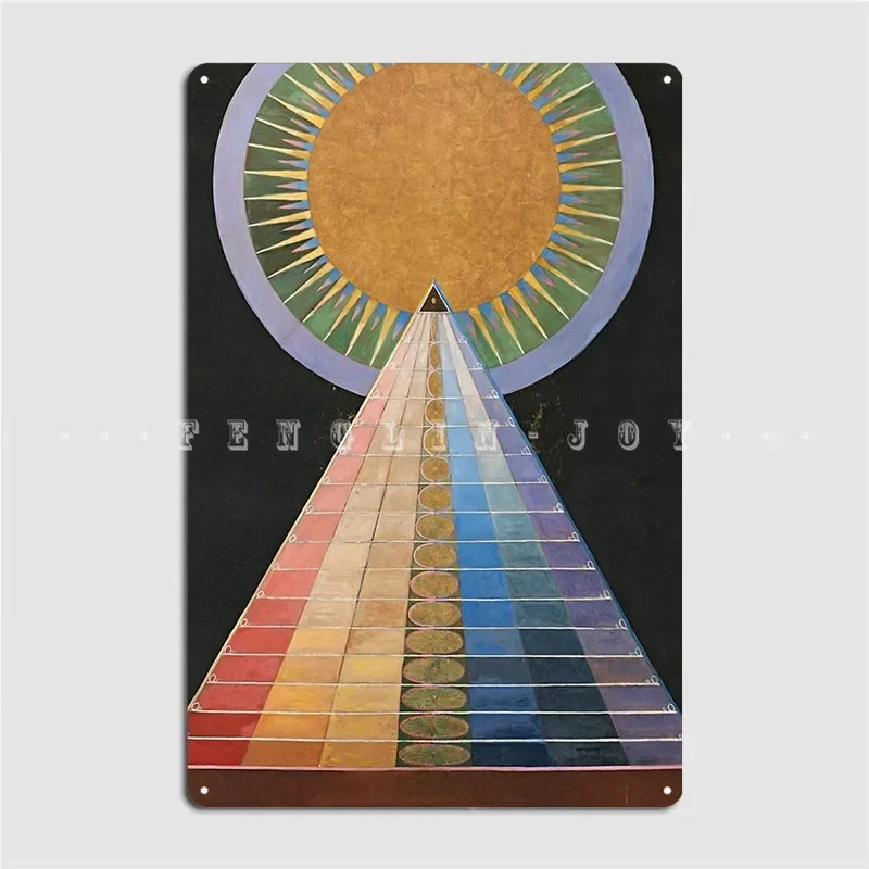 Altarpiece No 1 Group X Hilma Af Klint Metal Plaque Poster Pub Pub Garage Vintage Mural Painting Tin Sign Poster