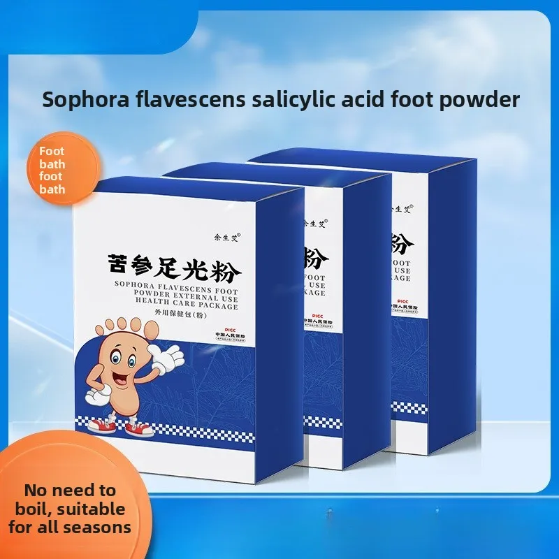 

Порошок с запахом ног, горький женьшень, легкая салициловая кислота, вращающаяся зуд и шелушивающая пудра для ванн для ног, порошок для укусов ног