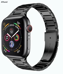 Slim strap for Apple Watch Band 44mm 40mm 45mm 41mm 42mm/38 Girl/Women Ultra-thin Metal bracelet Apple watch series 5 4 3 SE 6 7