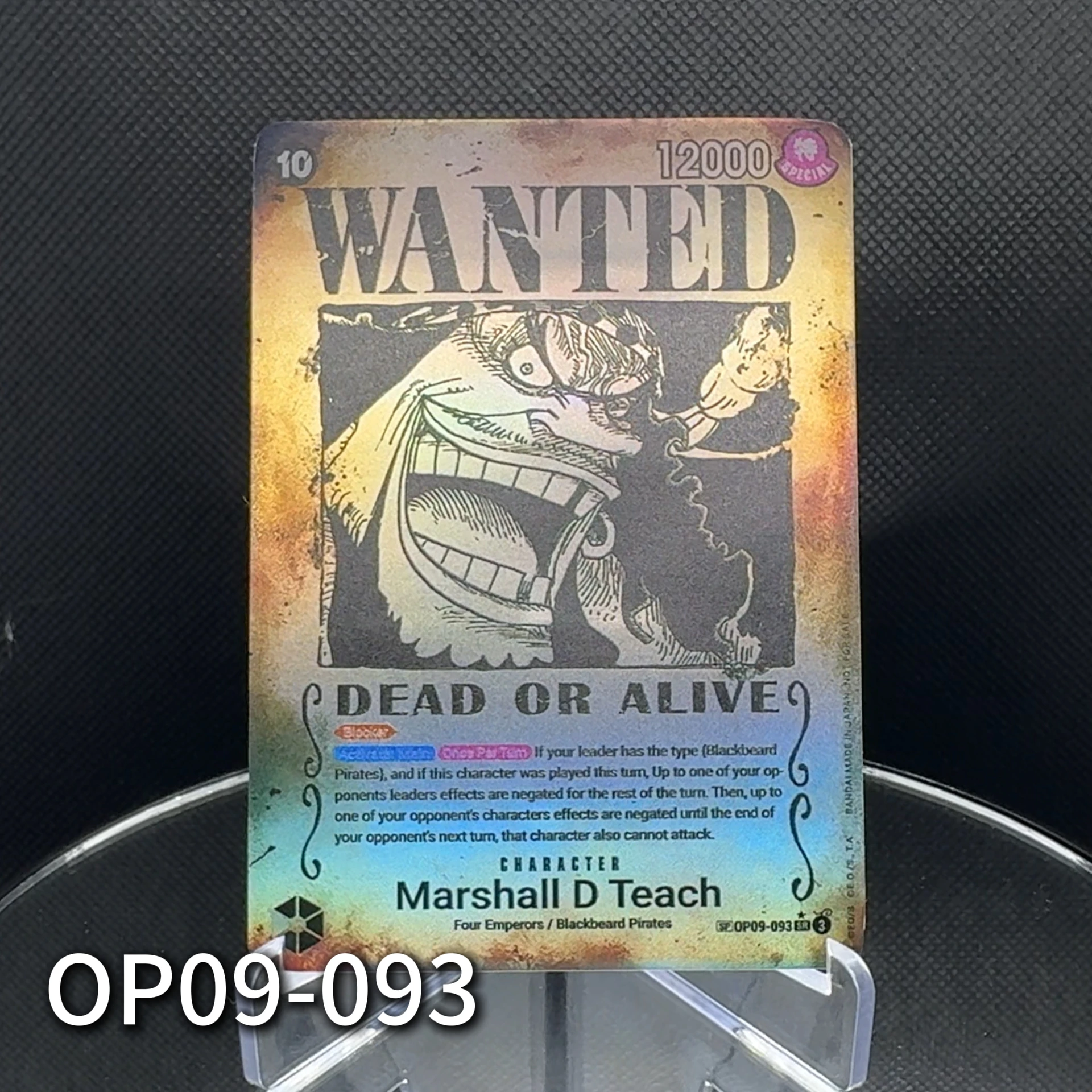 One Piece TCG 4 Emperors Wanted Poster Card