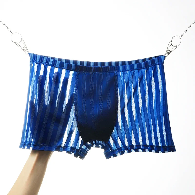 

Men's underwear men's boxer shorts summer breathable youth fashion thin boxer shorts sexy ice silk sports underpants