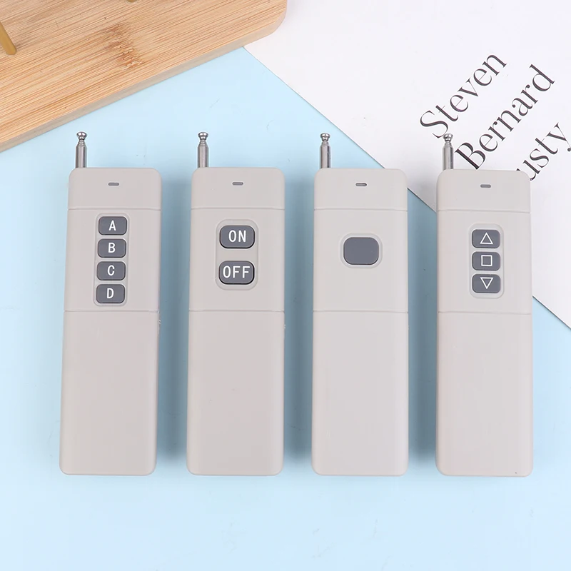 433Mhz 3000 Meters Long Distance Receiver Transmitter High Power 1/2/4 CH RF Remote Control 1527 Learning Code Remote Control